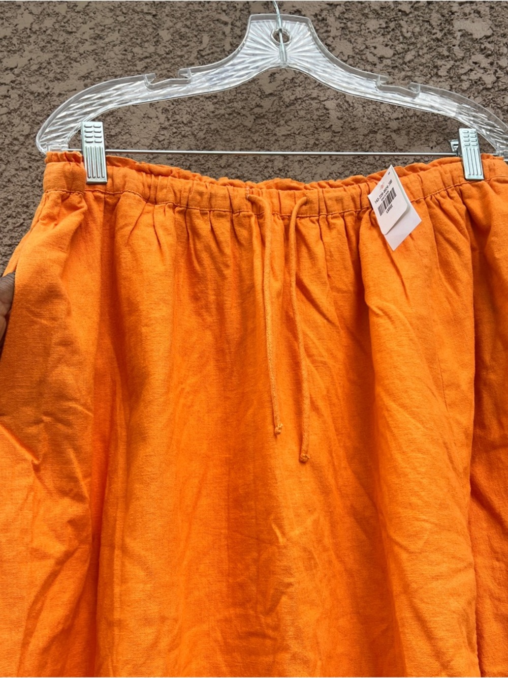 Abercrombie & Fitch Linen Skirt Large NWT Lightweight Summer Midi Elastic Waist - Picture 5 of 11